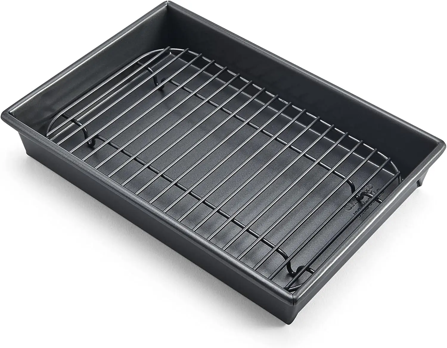 

Metal baking tray with rack, 10x7 inch non stick toast oven baking tray, perfect for single meal and small batch cooking