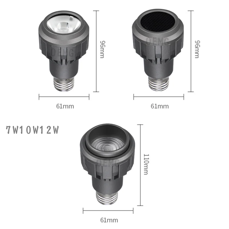 E27led spotlight PAR20 cellular net bulb can be focused 7W10W12WSuitable for restaurant clothing store household indoor lighting