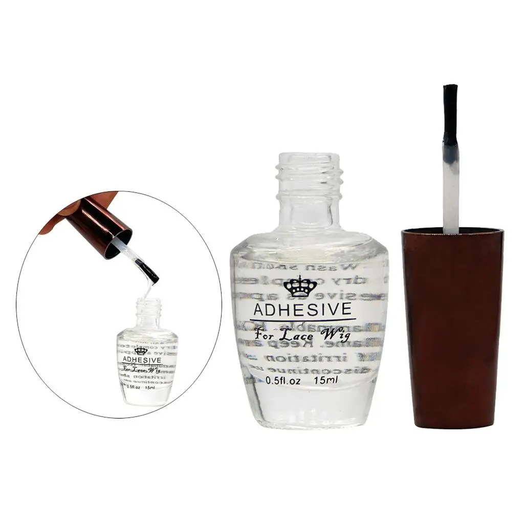 15ML Lace Glue Hair Glue For Lace Wig Waterproof Wig Adhesive For Toupee Frontal Invisible Bond Glue For Hair Replacement