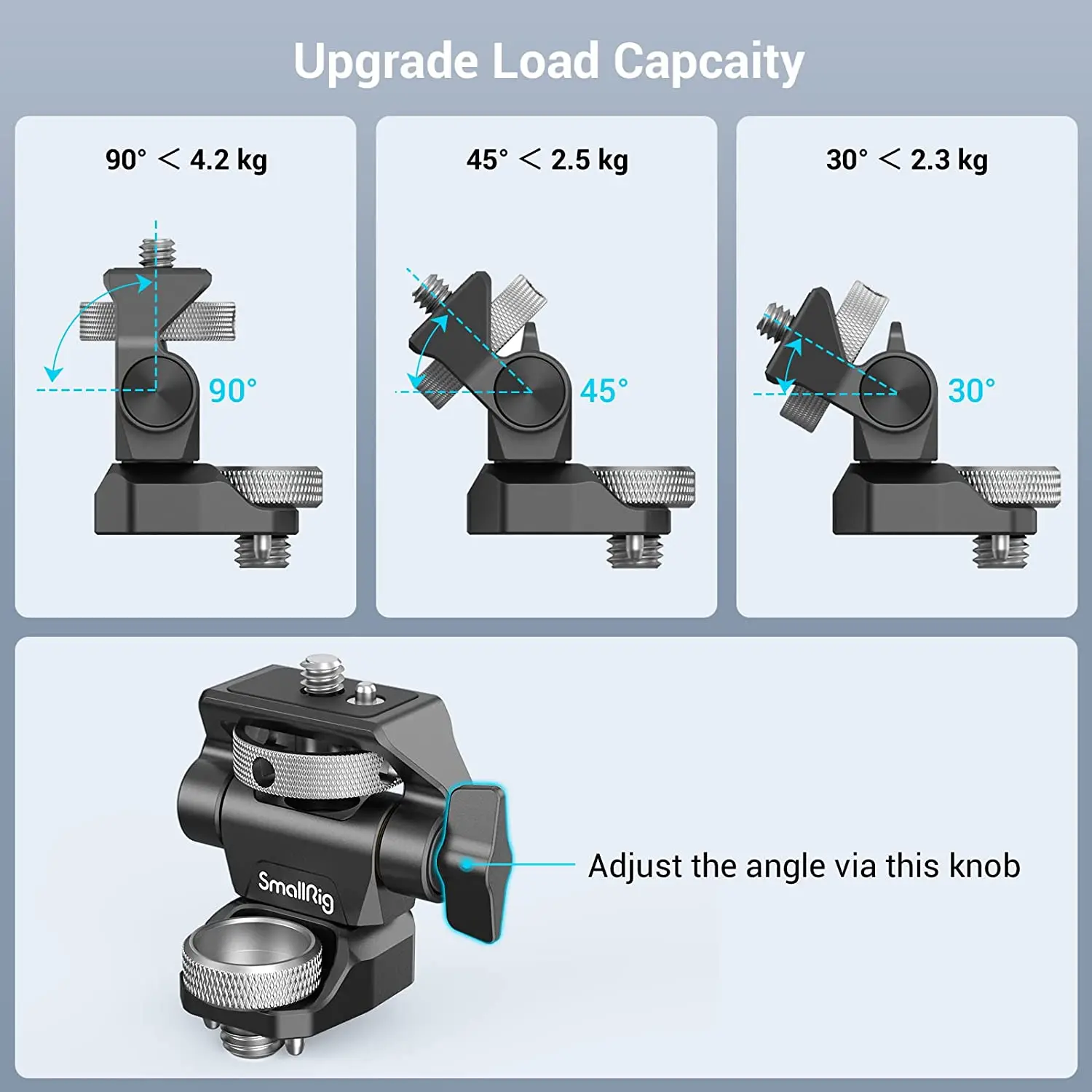 SmallRig Swivel and Tilt Adjustable Monitor Mount with ARRI-Style Mount For SmallHD for Blackmagic Monitor Screen Mount 2903