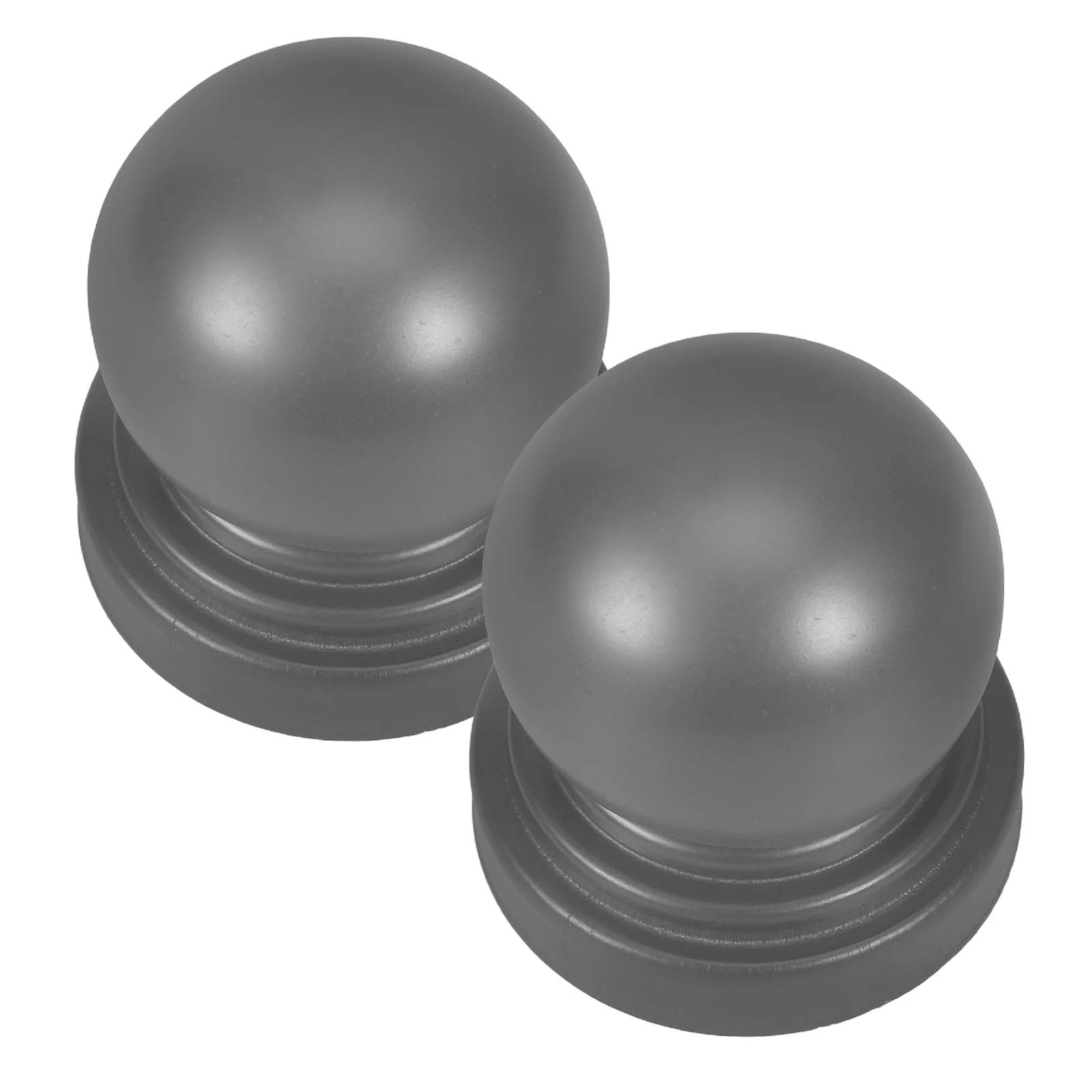 

2pcs Iron Fence Post Caps Black Stamped Metal Garden Finials For Stairs Railings Baluster End Cap Durable Outdoor Safety Design