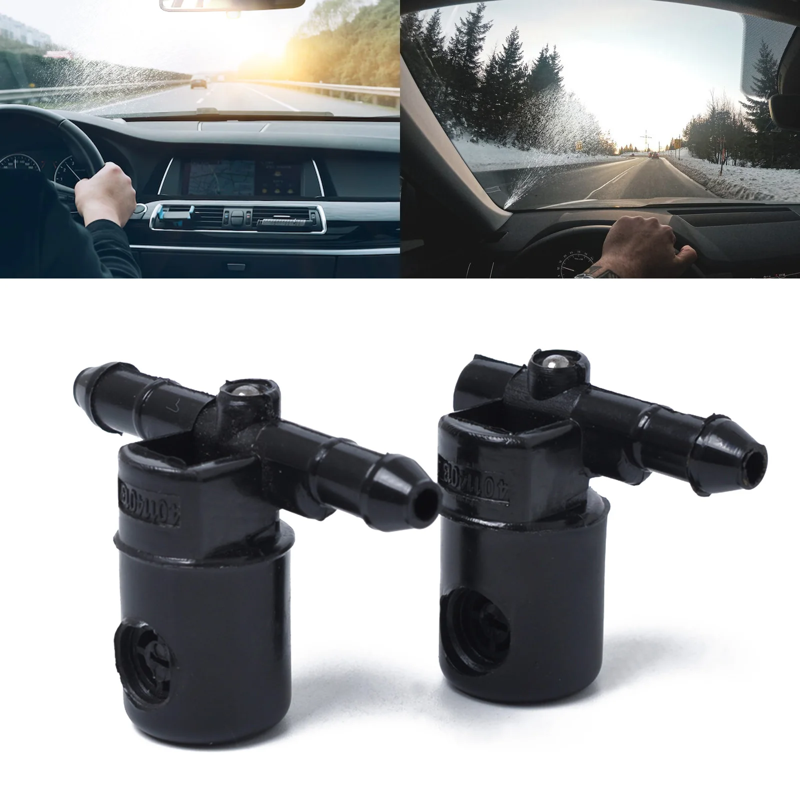 2Pcs Mist Fan Spray type Spout Front Windscreen Wiper Washer Jet Nozzles 12782508 12782509 for Opel Astra G H Zafira A B Corsa D