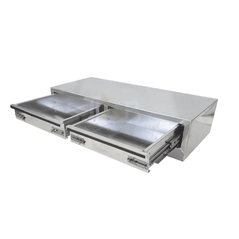 Custom Aluminum Drawer 1220mm Aluminium Toolbox Canopy Camper Tool Box Drawer Unit 1400D with Heavy Duty for Storage