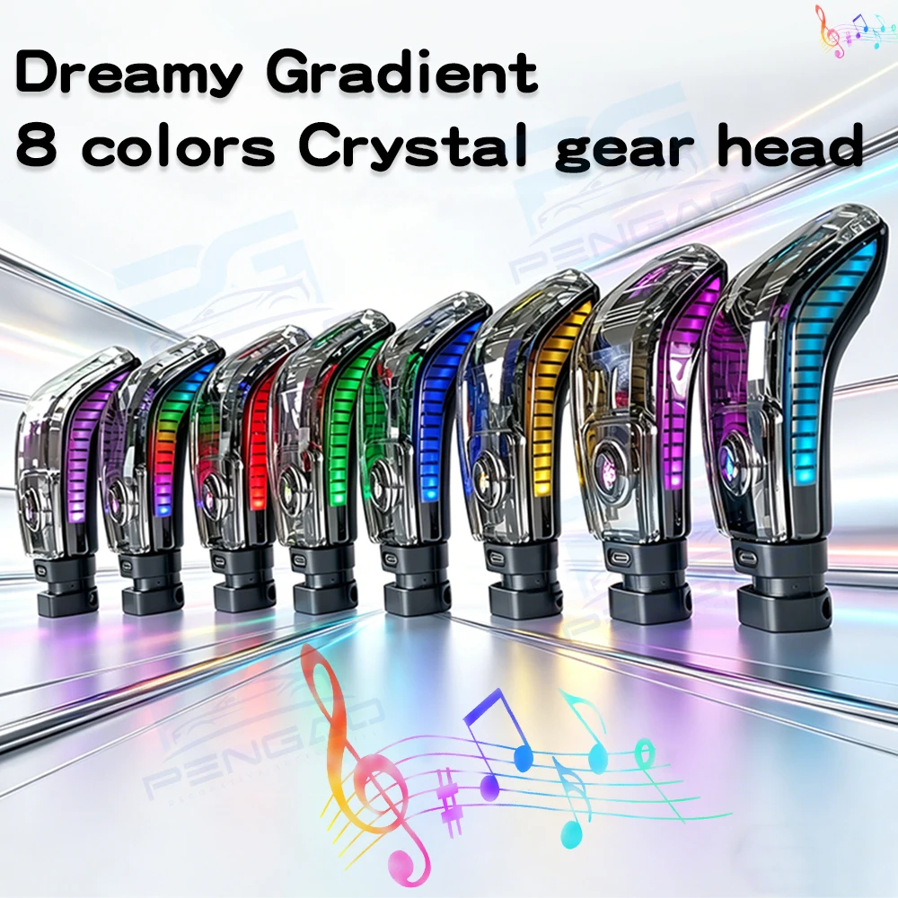 

Crystal For Honda Accord Crider XR-V Civic LEDgear shift knob RGB colorful flowing light car shifter lever knob car modification