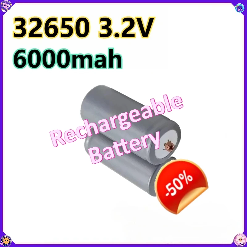 

32650 Lifepo4 Battery Rechargeable Power Battery High-speed Lithium Iron Phosphate Cell 6000mah 3.2V