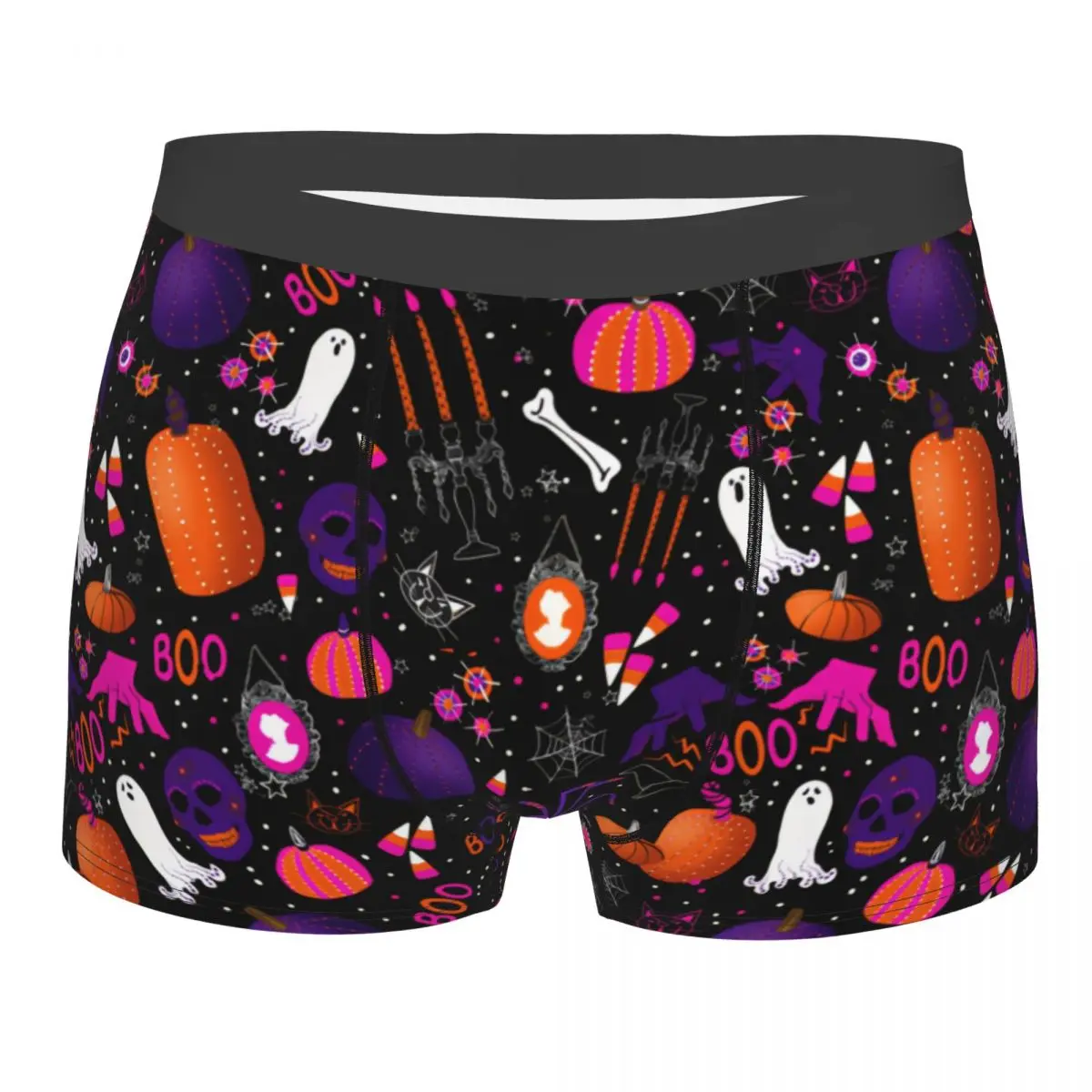 

Custom Halloween Pumpkins Ghosts Skull Party Underwear Male Printed Boxer Briefs Shorts Panties Soft Underpants