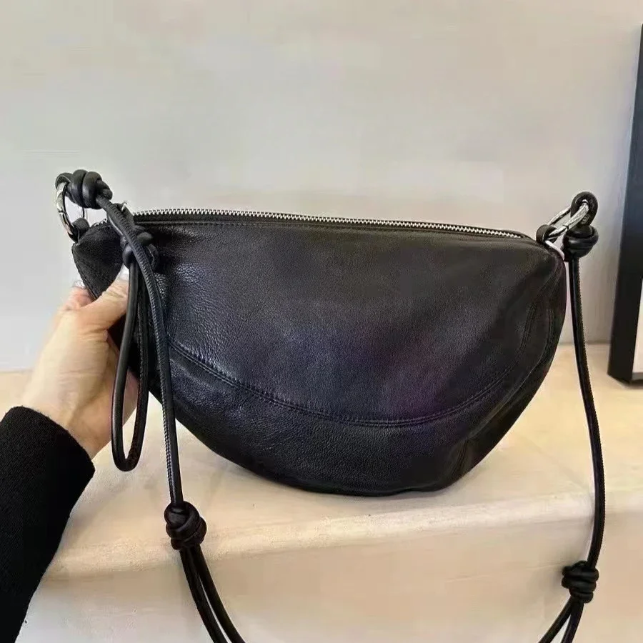 New Super Soft Leather Saddle Bag Women's Vintage All-match Soft Leather Shoulder Crossbody Bag