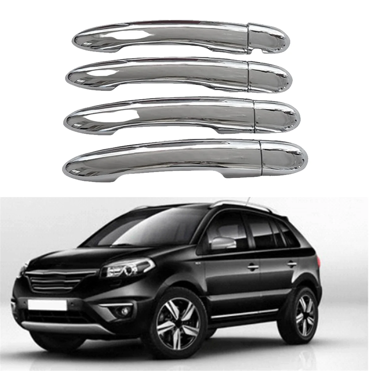 Car Chrome Exterior Door Handle Cover for Renault Koleos 2009-2014 Door Handle Pull Cover