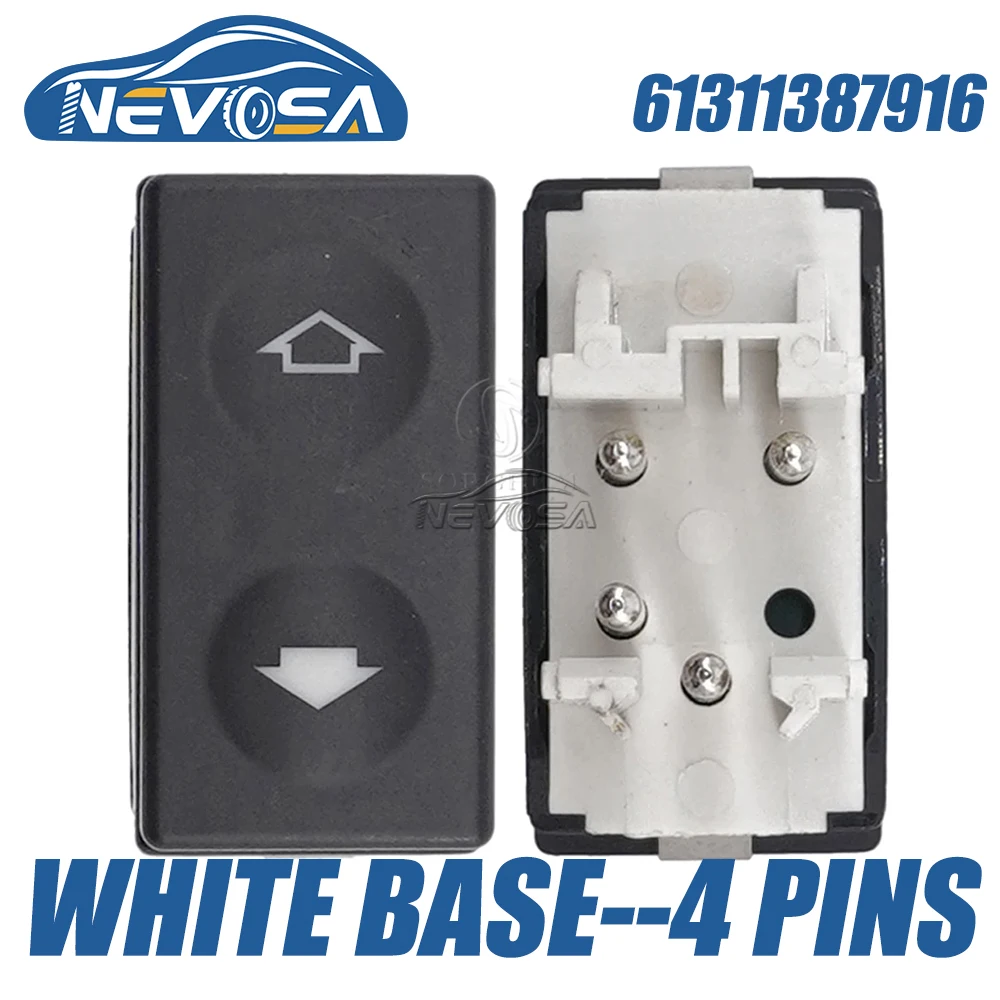 NEVOSA 61311387916 61311393361 61318365300 61311387387 For BMW E36 318I 325I Z3 318ti 325is Power Window Switch Single Button