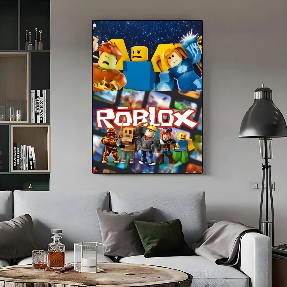 ملصق ورقي أنيمي R-Roblox ، لوحة فنية ، طباعة ، منزل ، غرفة معيشة ، غرفة نوم ، مدخل ، بار ، مطعم ، مقهى ، ديكور