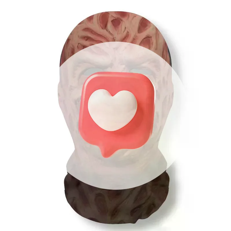 Maska na Halloween z nadrukiem 3D Ghost Face, elastyczna siatka, maska na całą twarz, nakrycie głowy z czaszką, zabawna maska na imprezę, rekwizyty do cosplayu na Halloween, horror.