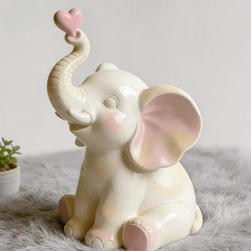 Custom resin couple animal statue elephant sculpture desktop wedding decoration home decoration