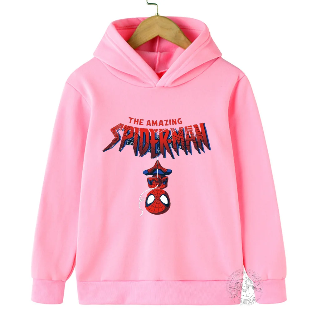 Superhero Spider-Man Sports Hoodie Kids Fashion Baby Boys Girls Printed Spring Fall cartoon sweatshirt top Long sleeve hoodie