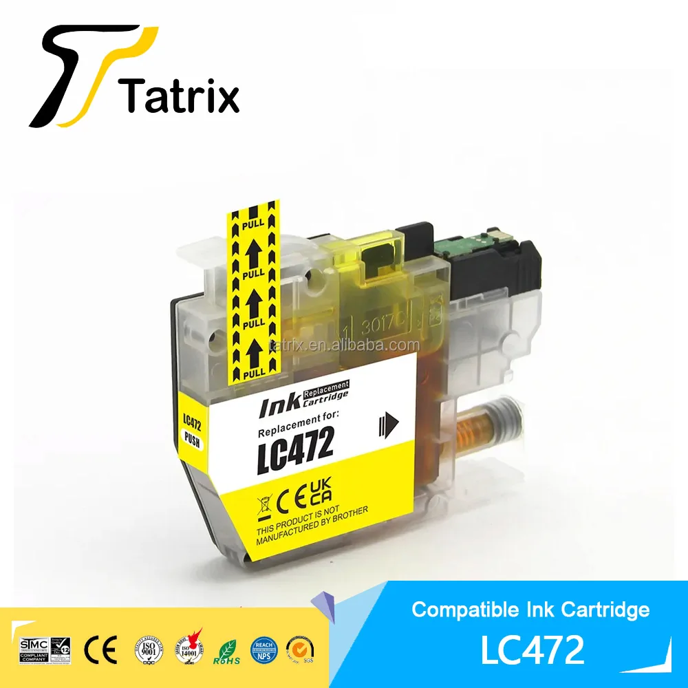 Tatrix Standard capacity LC472 Premium Color Compatible Ink Cartridge for Brother MFC-J2340DW MFC-J3540DW MFC-J3940DW Printer