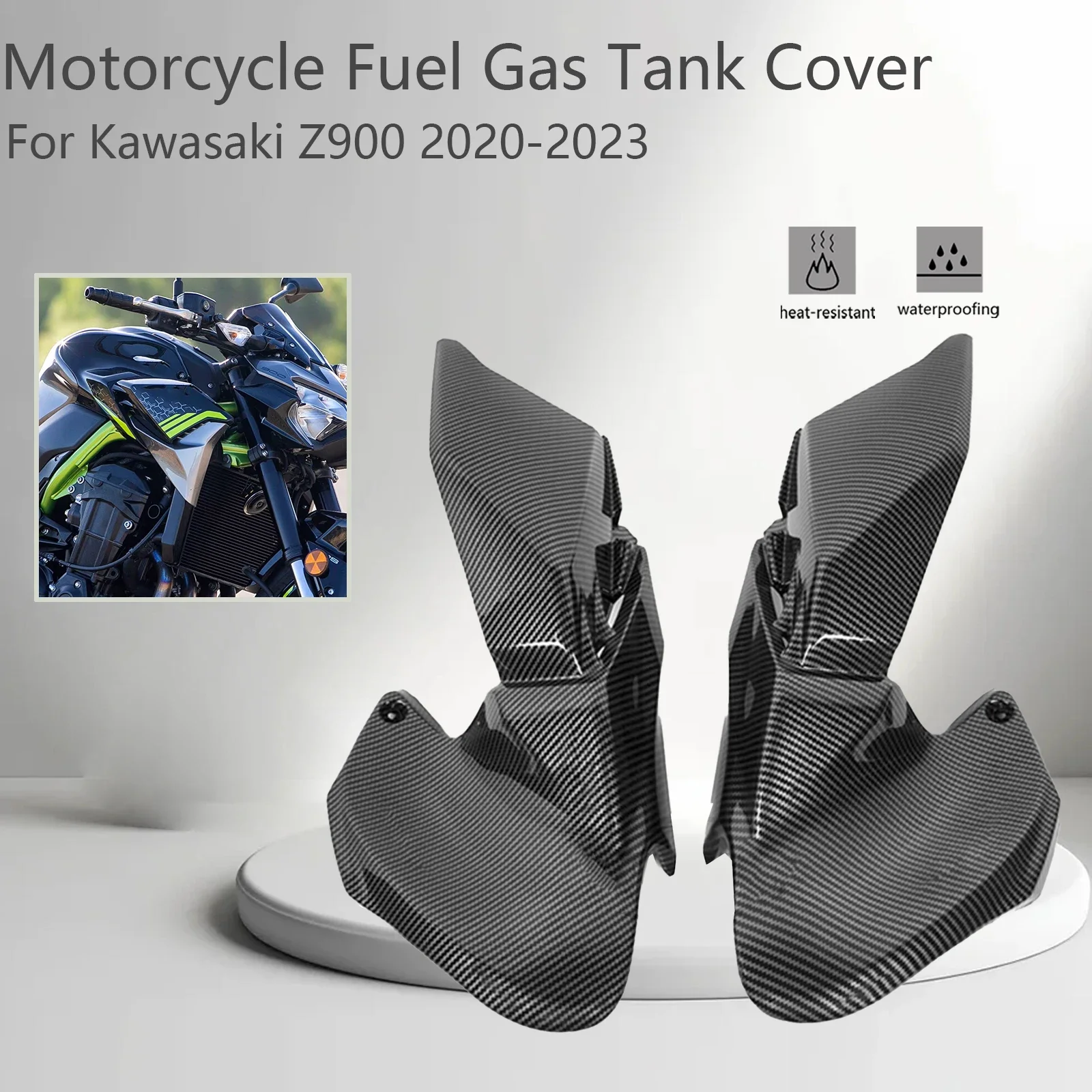 For Kawasaki Z 900 Z900 2020-2023 New Motorcycle Gas Fuel Tank Side Trim Panel Protector Cover Fairing Cowl Fit  Accessories