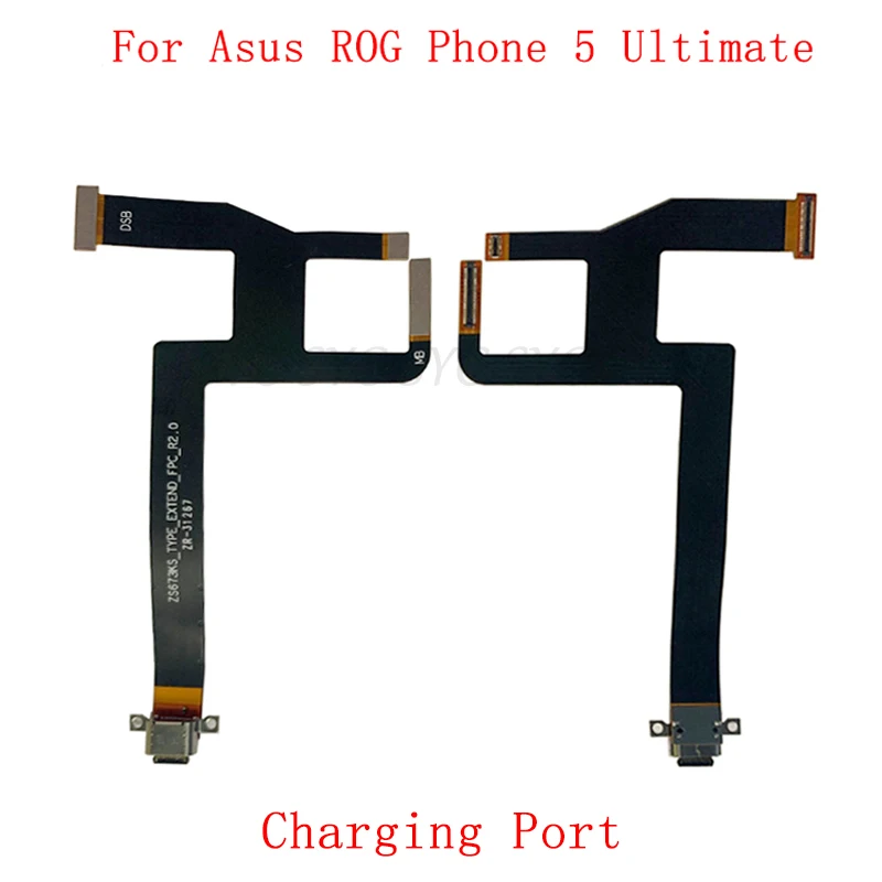 USB Charging Port Connector Board For Asus ROG Phone 5 Ultimate ZS673KS Charging Connector Flex Cable Repair Parts