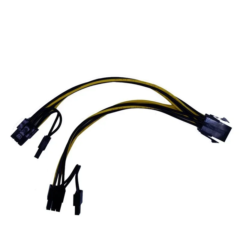 PCI-E 6-pin To Dual 6+2-pin (6-pin/8-pin) Power Splitter Cable Graphics Card PCIE PCI Express 6Pin To Dual 8Pin Power Cable