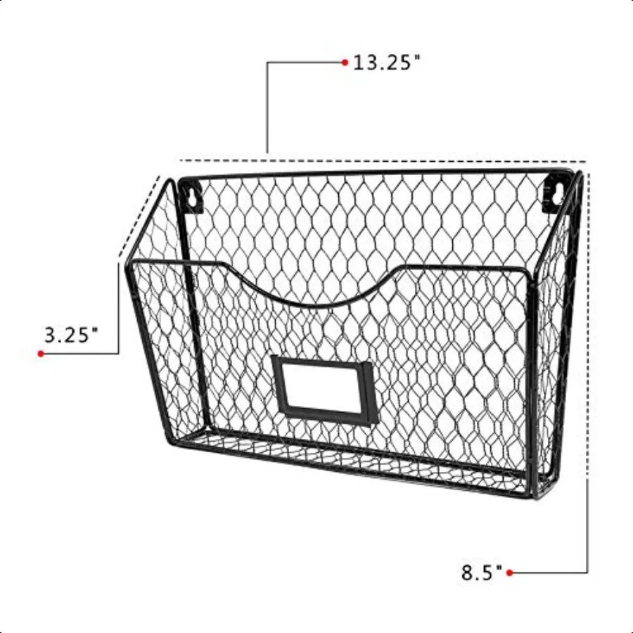 Стойка для журналов NA Mesh, 3-х карманов, настенное крепление, подвесной держатель для файлов, органайзер со слотом для бирки, металлическая куриная проволока, сортировщик почты, сортировщик документов