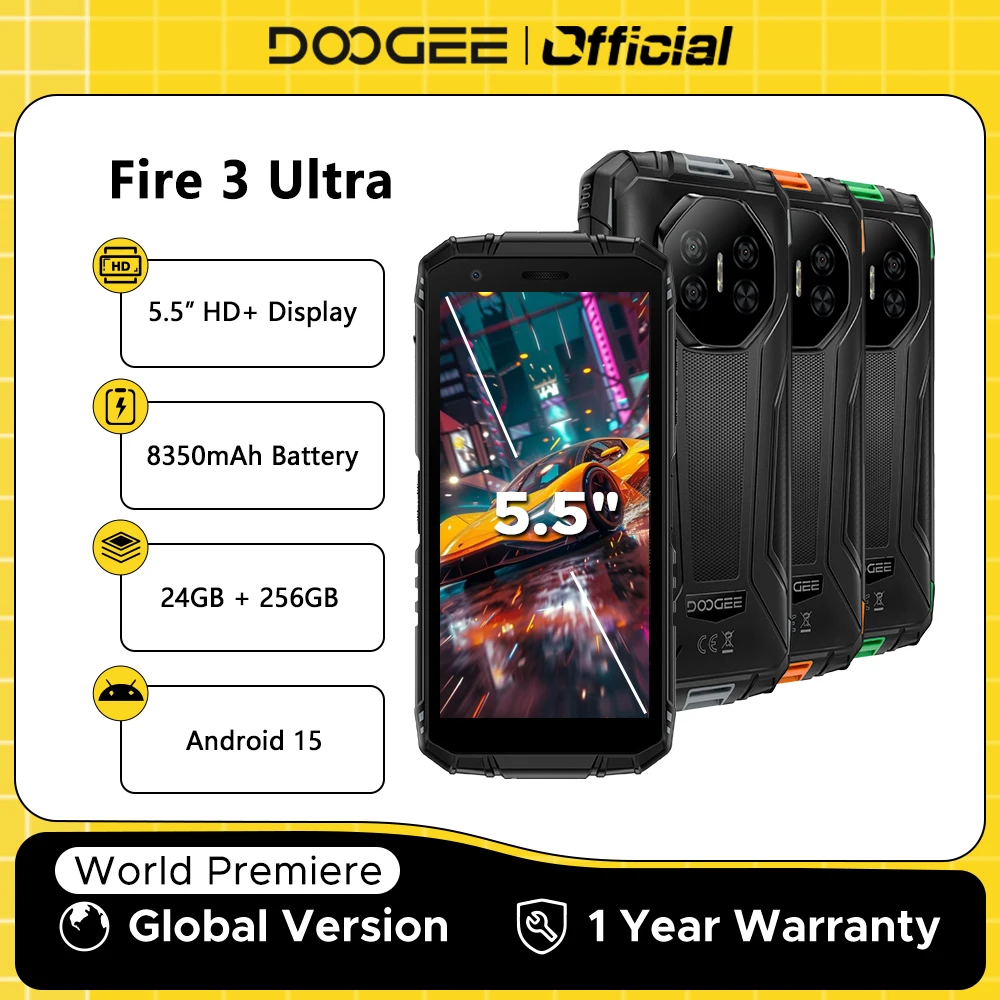 Global Version DOOGEE Fire 3 Ultra Rugged Phone 5.5
