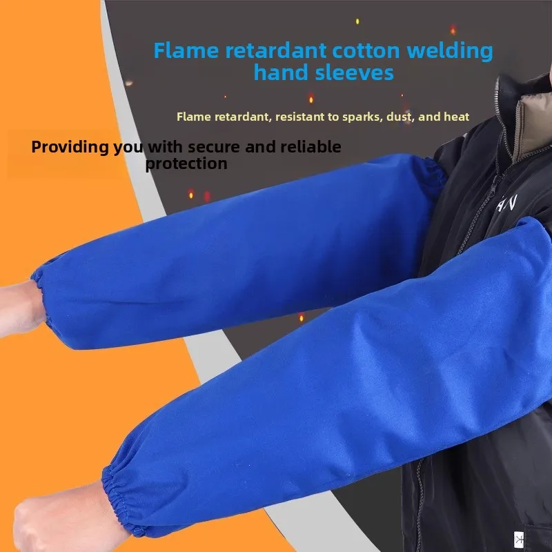 Fireproof Cloth Dust-proof Cutting Spark Insulation Breathability Anti-spark Welding Welder Sleeve Flame Retardant Sleeve