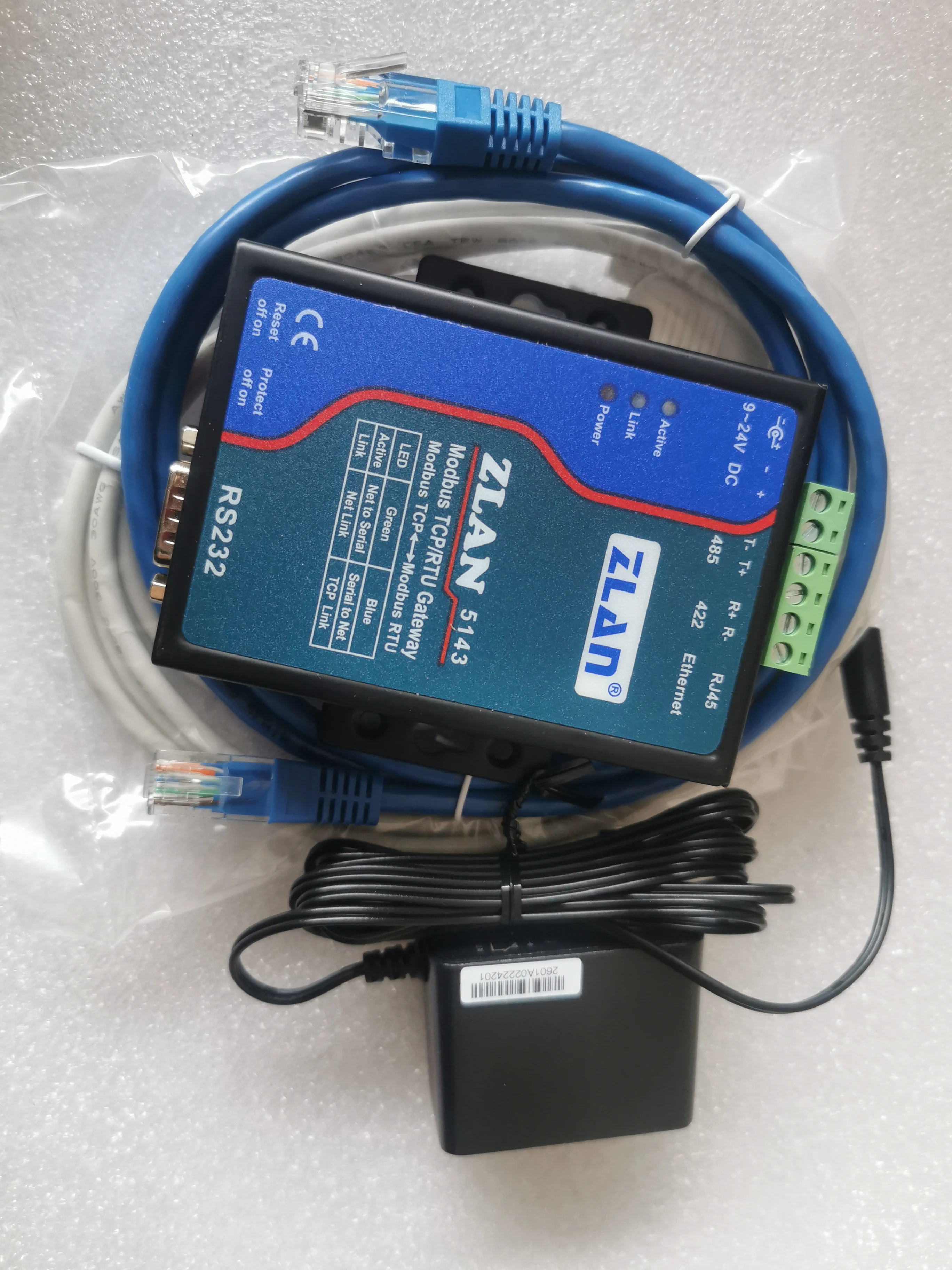 ZLAN5143 Serial Serve Modbus TCP/RTU Gateway Data Transfered