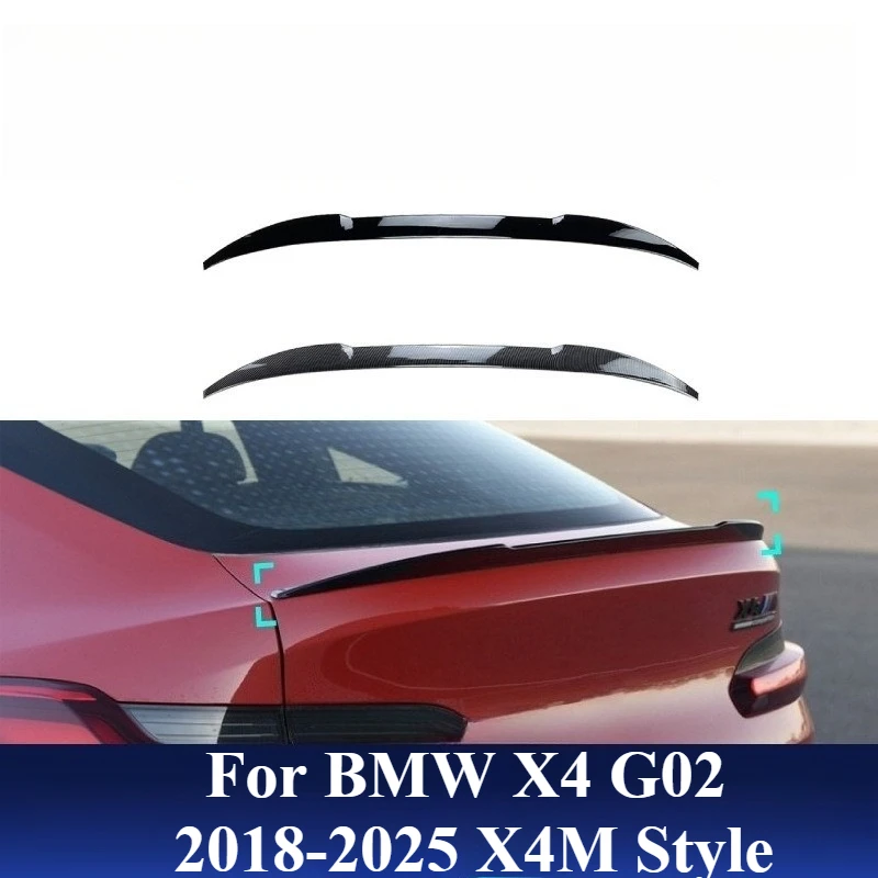

For BMW X4 G02 2018-2025 X4M Style Rear Wing Spoiler Fender Lip Tail Fin Body Kit Exterior Upgrade Modification Accessories