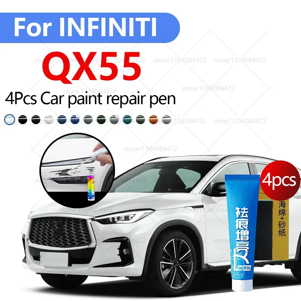 

Ручка для ремонта автомобильной краски для 2021-2025 INFINITI QX55 Аксессуары для ремонта царапин 4 шт. Белый QM1 QBE Серый KBZ Синий BW5 Красный НБА