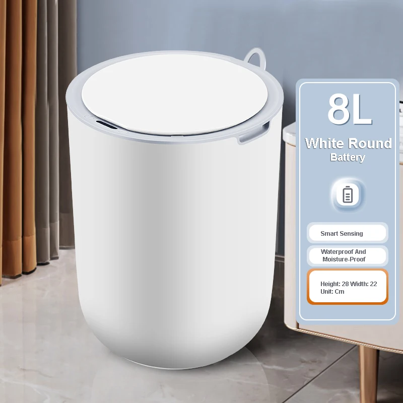 

Light Luxury Smart Garbage Bin Sensor Trash Can Induction Kitchen Bedroom Toilet Automatic Waterproof Bucket Lid Storage Tool