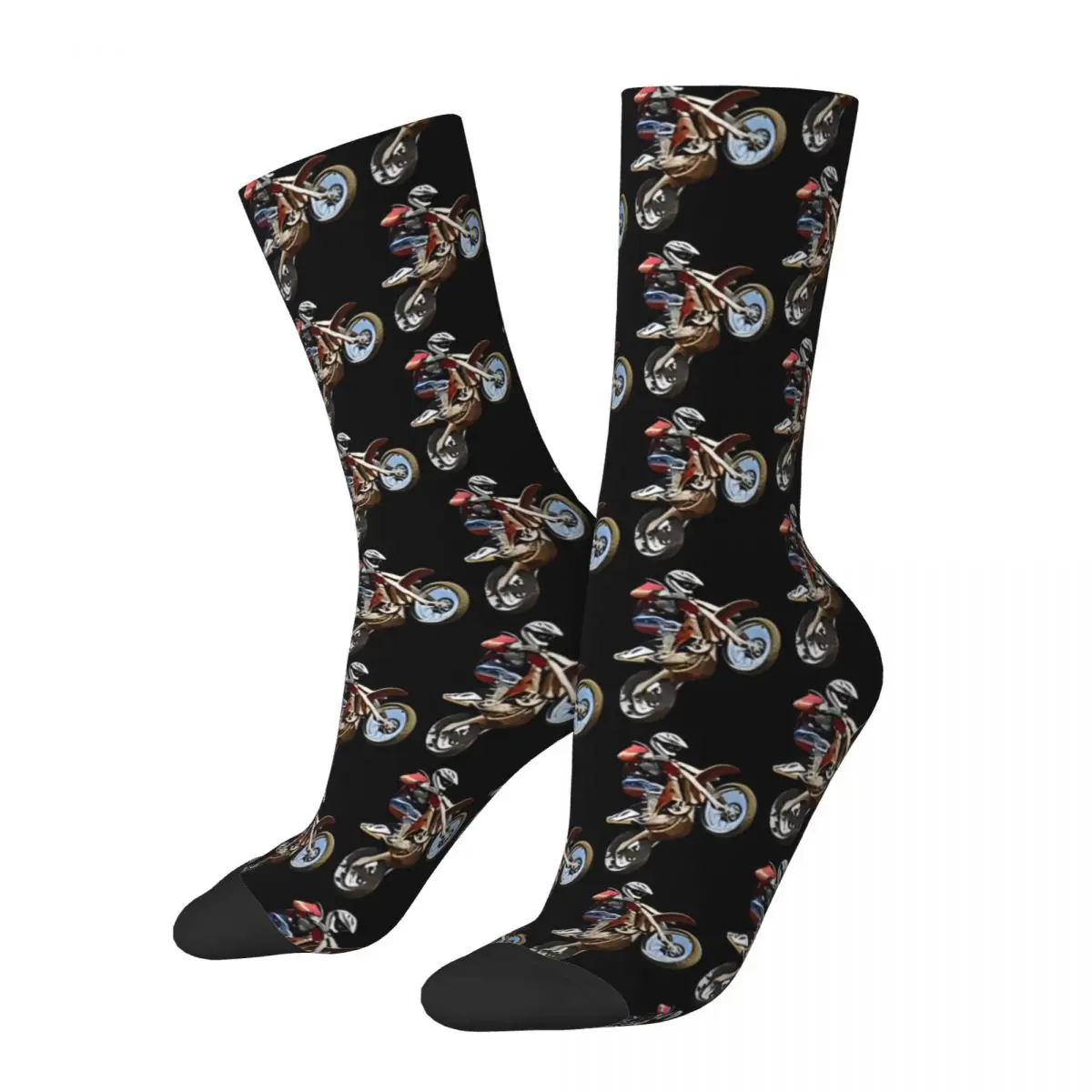 Jump Bike   Socks Male Mens Women Spring Stockings Printed