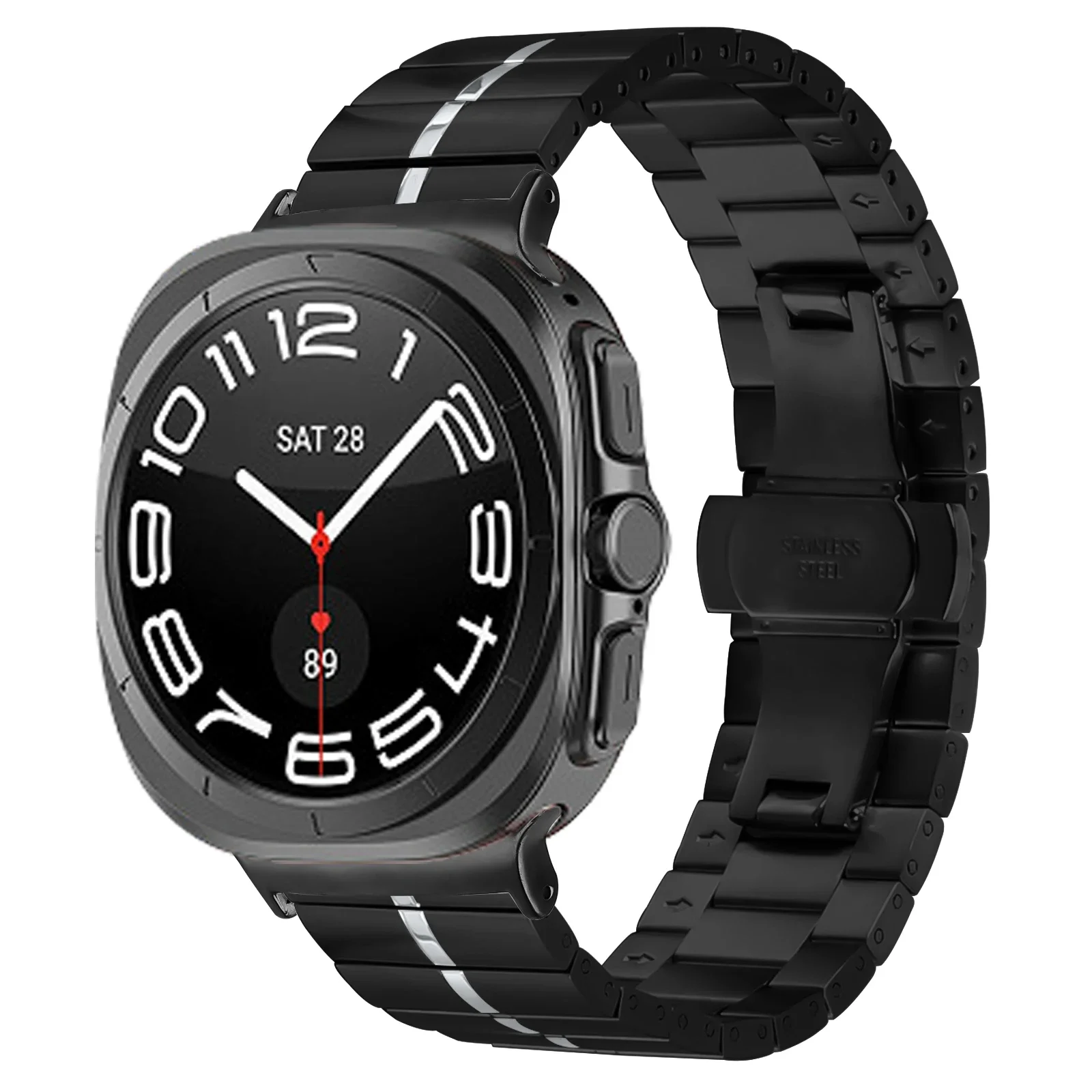 Correa de acero inoxidable para Samsung Galaxy Watch Ultra, pulsera de lujo, accesorios de Correa de Metal de 47mm