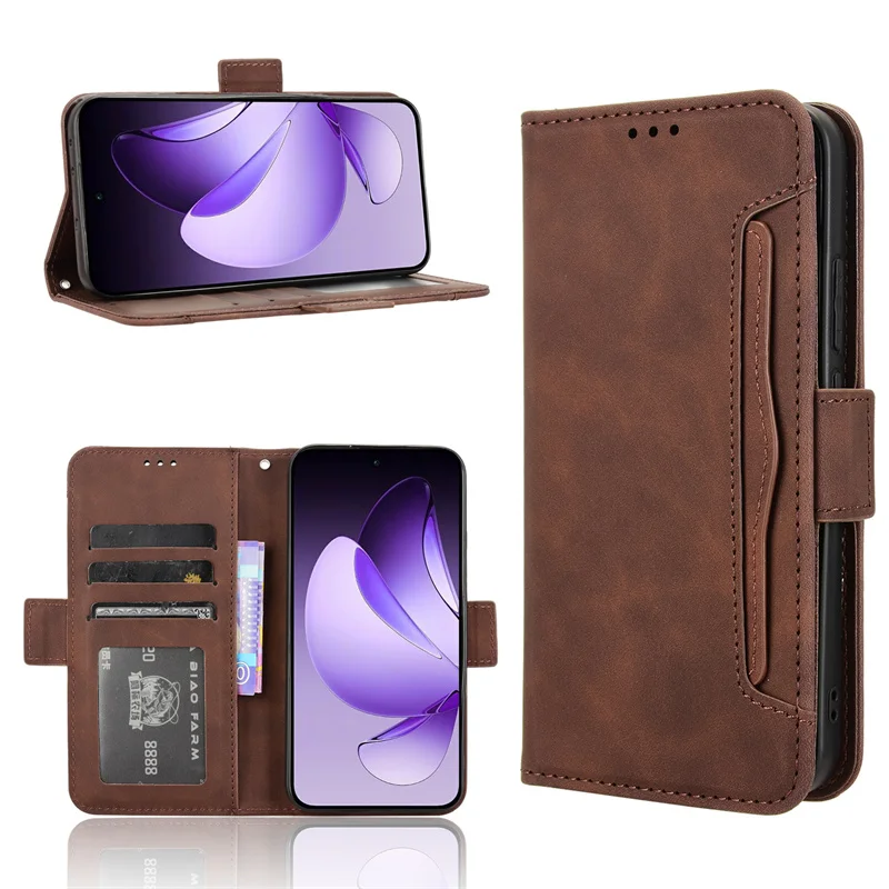 For OPPO Reno13 5G Flip Type Phone Case for OPPO Reno 13 5G Global Leather Multi-Card Slot Mobile phone Wallet case