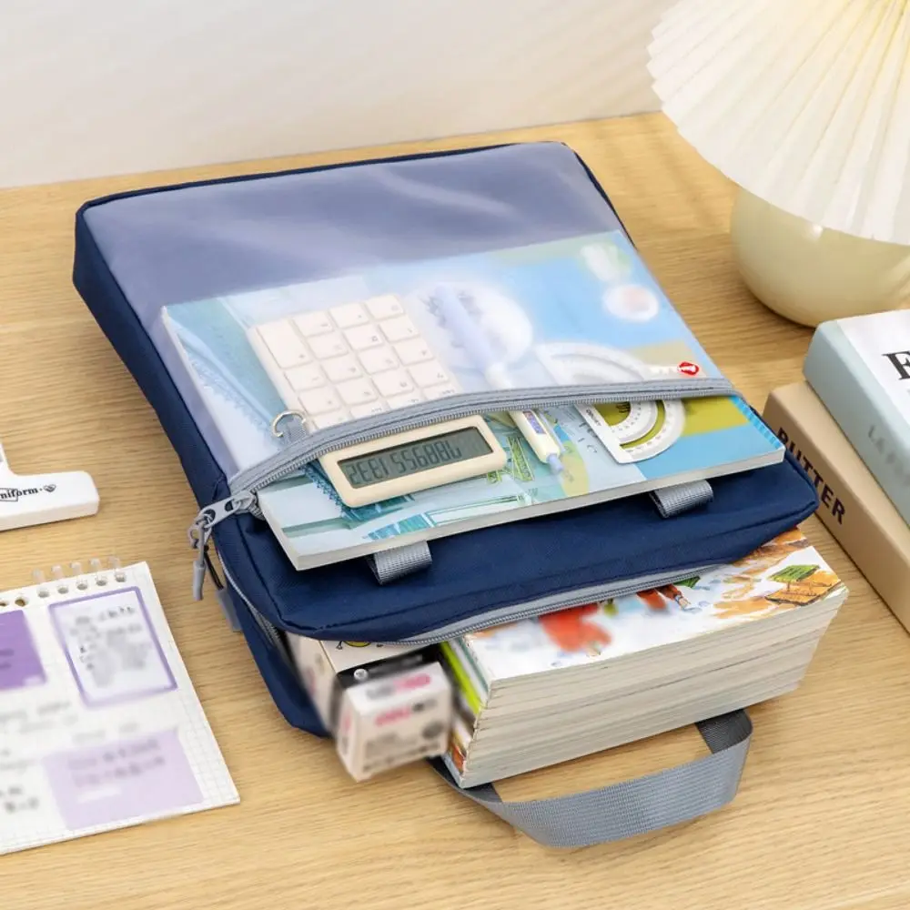 Bolsa de almacenamiento de libros portátil, organizador de archivos A4 impermeable de gran capacidad, bolsa de almacenamiento de arte portátil a prueba de polvo para volver a la escuela