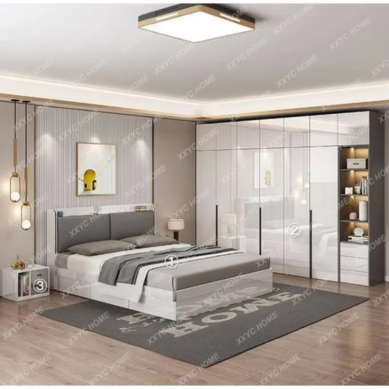 

Глянцевый шкаф-купе ML Light Luxury для дома и спальни, комбинация шкафа и комода