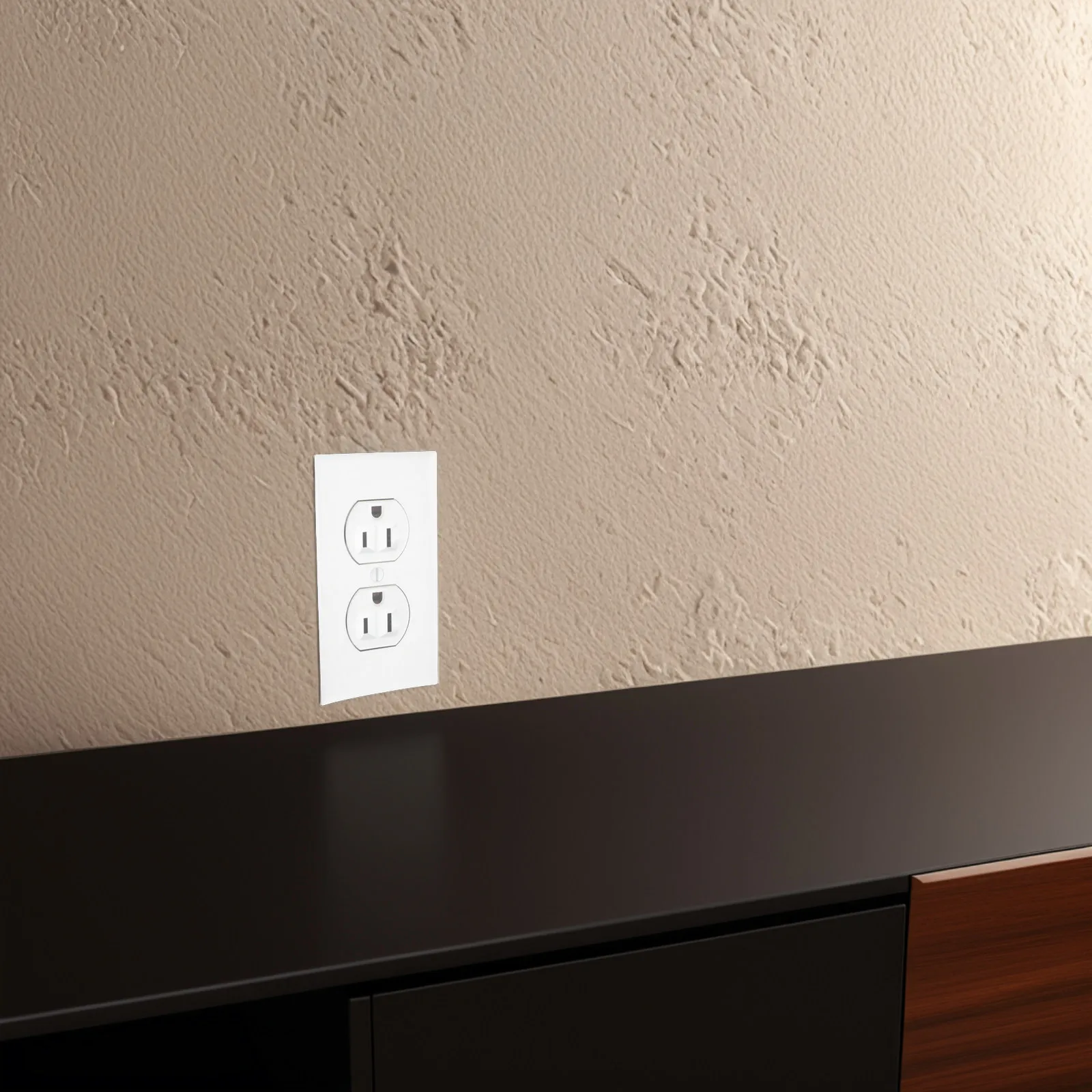 20Pcs Simulated Electrical Outlet Stickers Fake Socket Covers Prank Props Funny Office Home Decorative Stickers