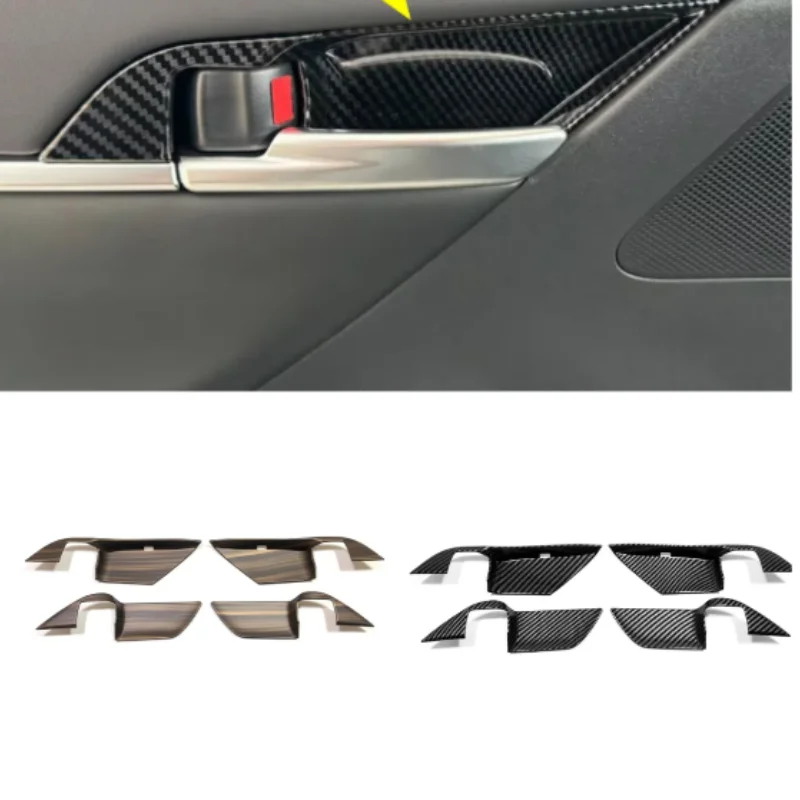 

Car Inside Inner Door Handle Bowl Cover Trim For Toyota Camry 9th 2024 Carbon Fiber Decoration Interior Mouldings Accessories