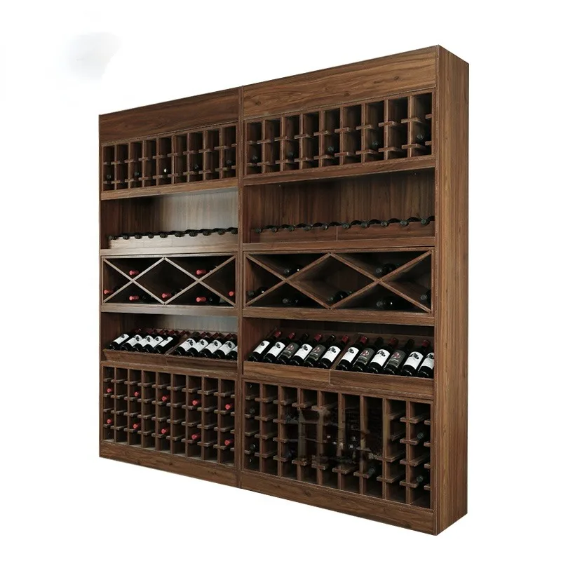 high-grade cherry wood wine cabinet wooden wine rack