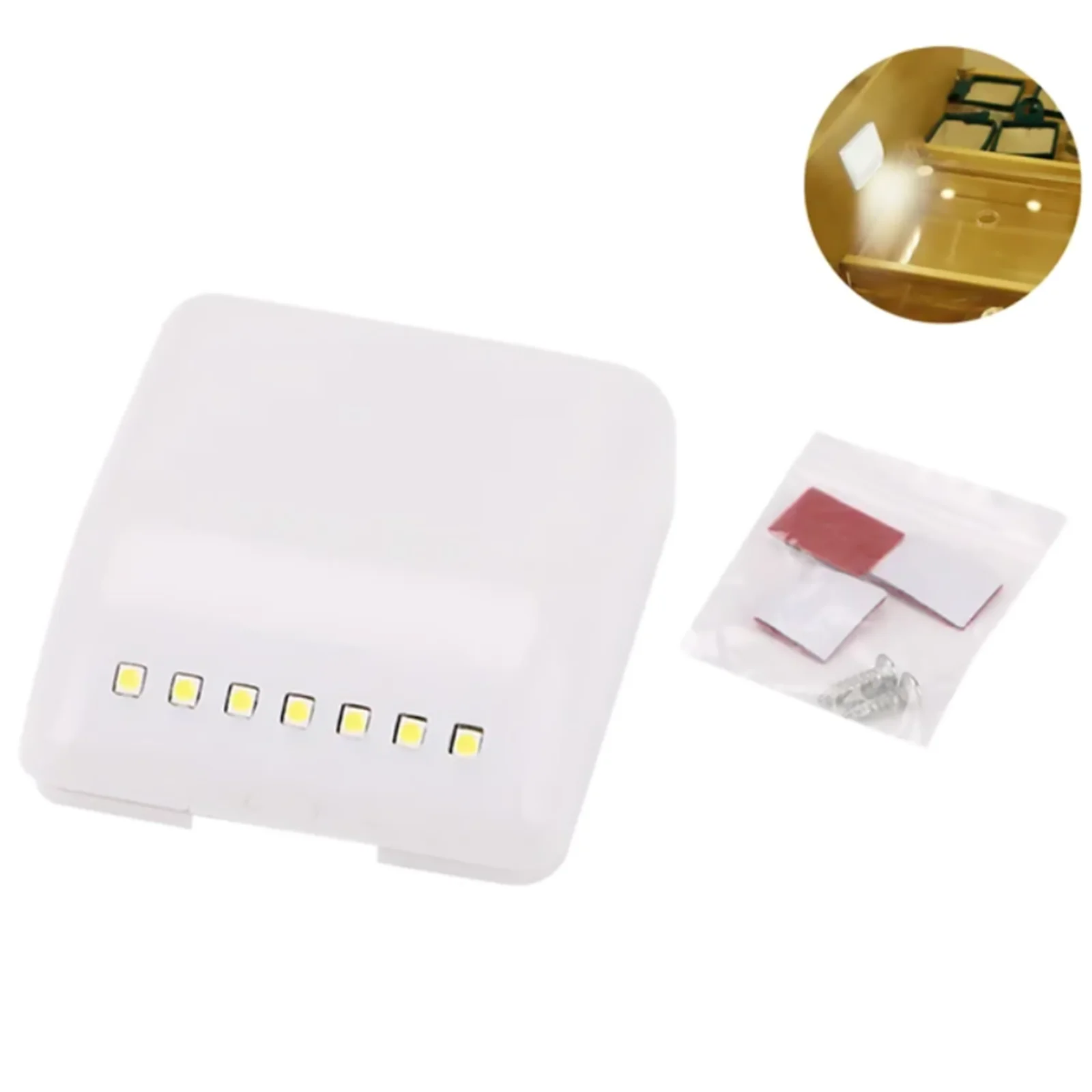 7 LED Induction Night Light Smart PIR Motion Sensor Night Lamp Battery Powered Cabinet Hinge Light For Cupboard Kitchen Drawer