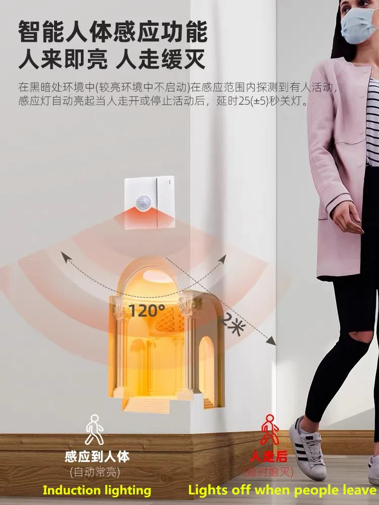 Modern Design Gypsum Wall Lamp Embedded Corner Sensor Light Pre Embedded Wall Corner Lamp GU10 LED Wall Lighting