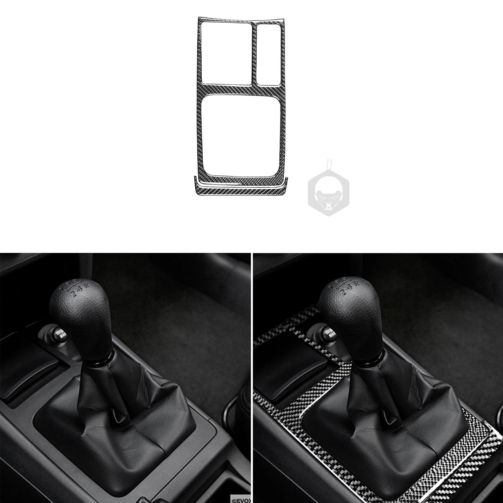 Para mitsubishi lancer evo x es de gts 2008-2015 console de transmissão manual de carbono caixa de engrenagens quadro capa acessórios do carro adesivo