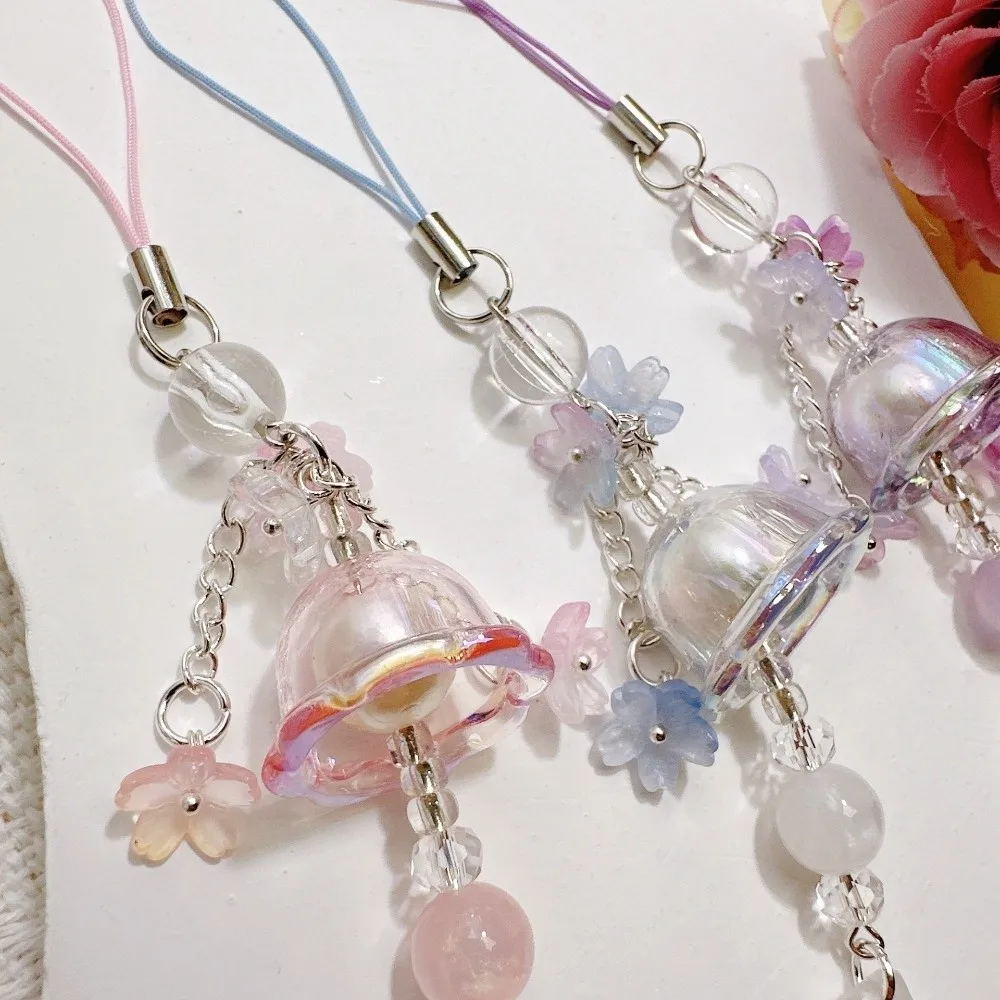 Ornament Car Hanging Decoration Jellyfish Wind Chime Cherry Blossoms Gifts Jellyfish keychain Y2K Flower Pendant Phone Chain