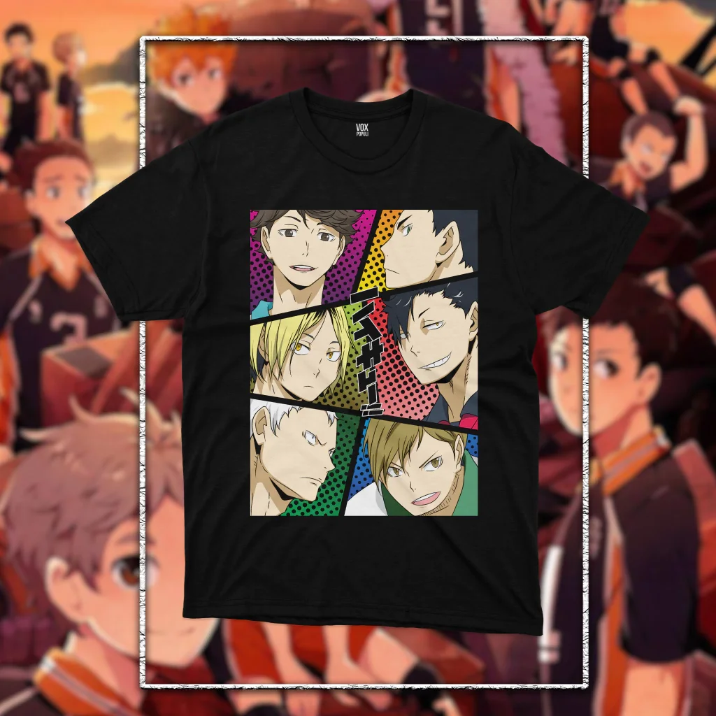 HAIKYU CARAS unisex Anime cotton shirt outdoor recreation tee