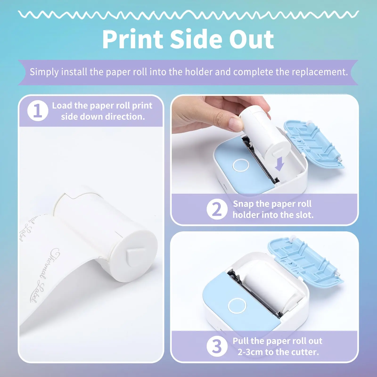 Imagem -05 - Papel Térmico Autoadesivo Branco Adesivo Branco Textos Fotográficos de Jornal Notas de Estudo T02 T02 M02x M02l 53 mm