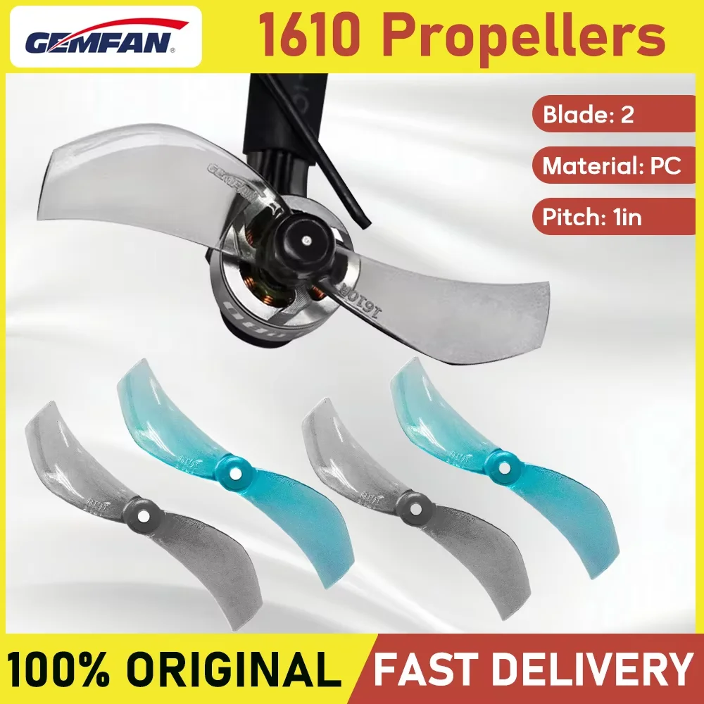Gemfan 1610 40MM 2-Blade Propeller 1mm 1.5mm Mount Hole 4 Pairs For Tinywhoop FPV Racing Freestyle Drone Replacement Accessories