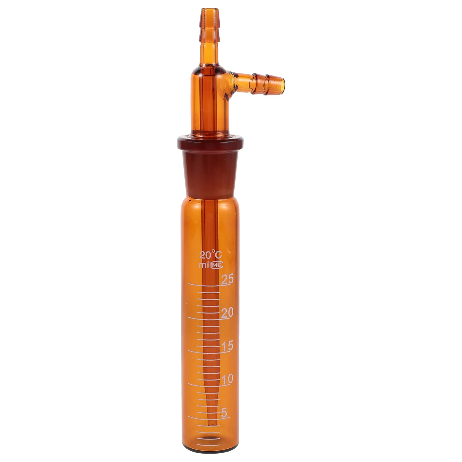 Graduated Impinger 25Ml Spill Resistant High Borosilicate Laboratory Air Sampling Tube Gas Absorption for Hazardous Air Sampling
