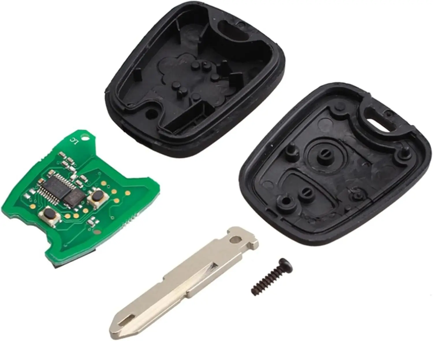 รถ 2 ปุ่มใช้งานร่วมกับ Peugeot 206 306 405 เปลี่ยนรีโมทคอนโทรลสําหรับ Peugeot 206 433 MHz ID46