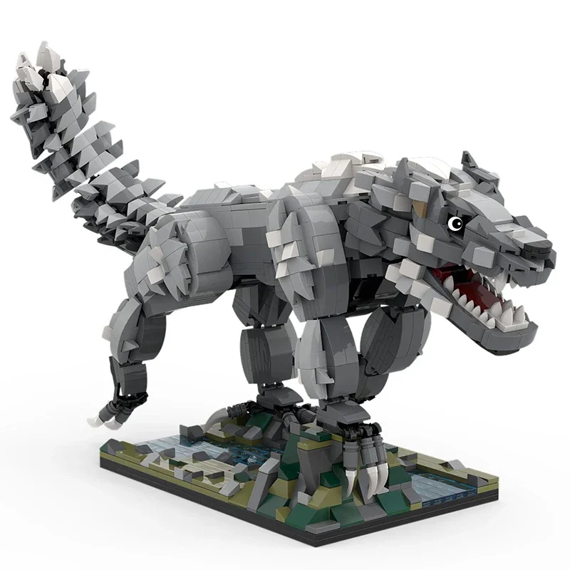 MOC-98876 Norse Mythology Giant Wolf Beast Model Devourer of The Sun Wolf Building Blocks Set DIY Kids Puzzle Toys Birthday Gift