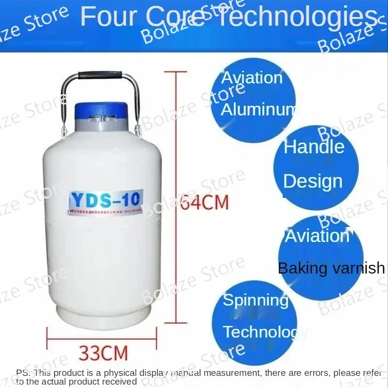 10/20L Liquid Nitrogen Container Cryogenic Tank Dewar Liquid Nitrogen Container with Liquid Nitrogen Tank