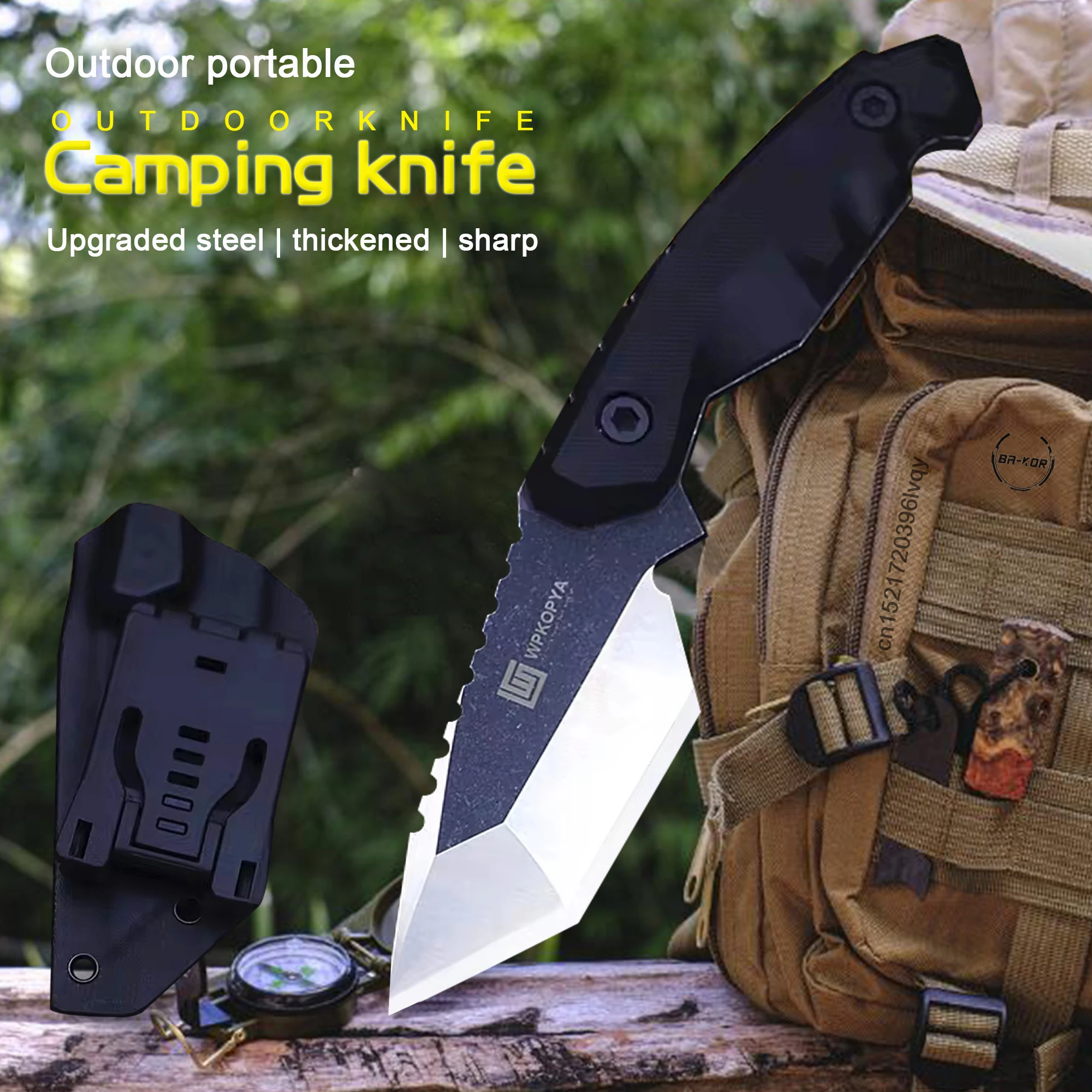 American classic D2 Steel pointed Axzd-E1 Multifunctional tactical all-in-one Straight knife Jungle hunting knife