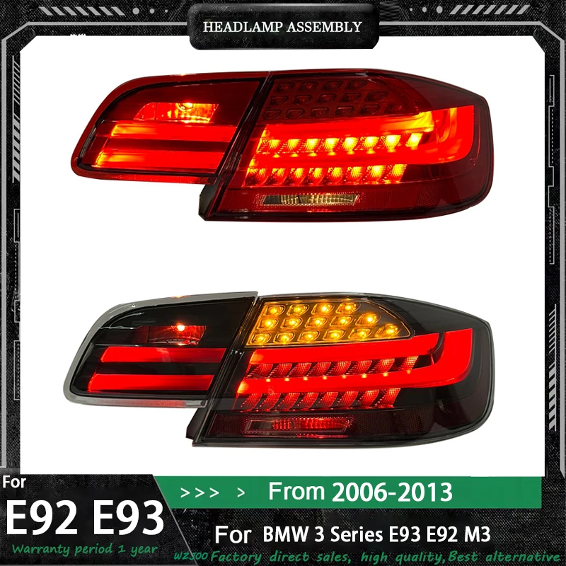2 PCS Auto Lights For BMW E92 2006-2013 E93 320 325 330 335 M3 Tail Lamp Highlight DRL Taillight Dynamic LED Tools Car Accessory