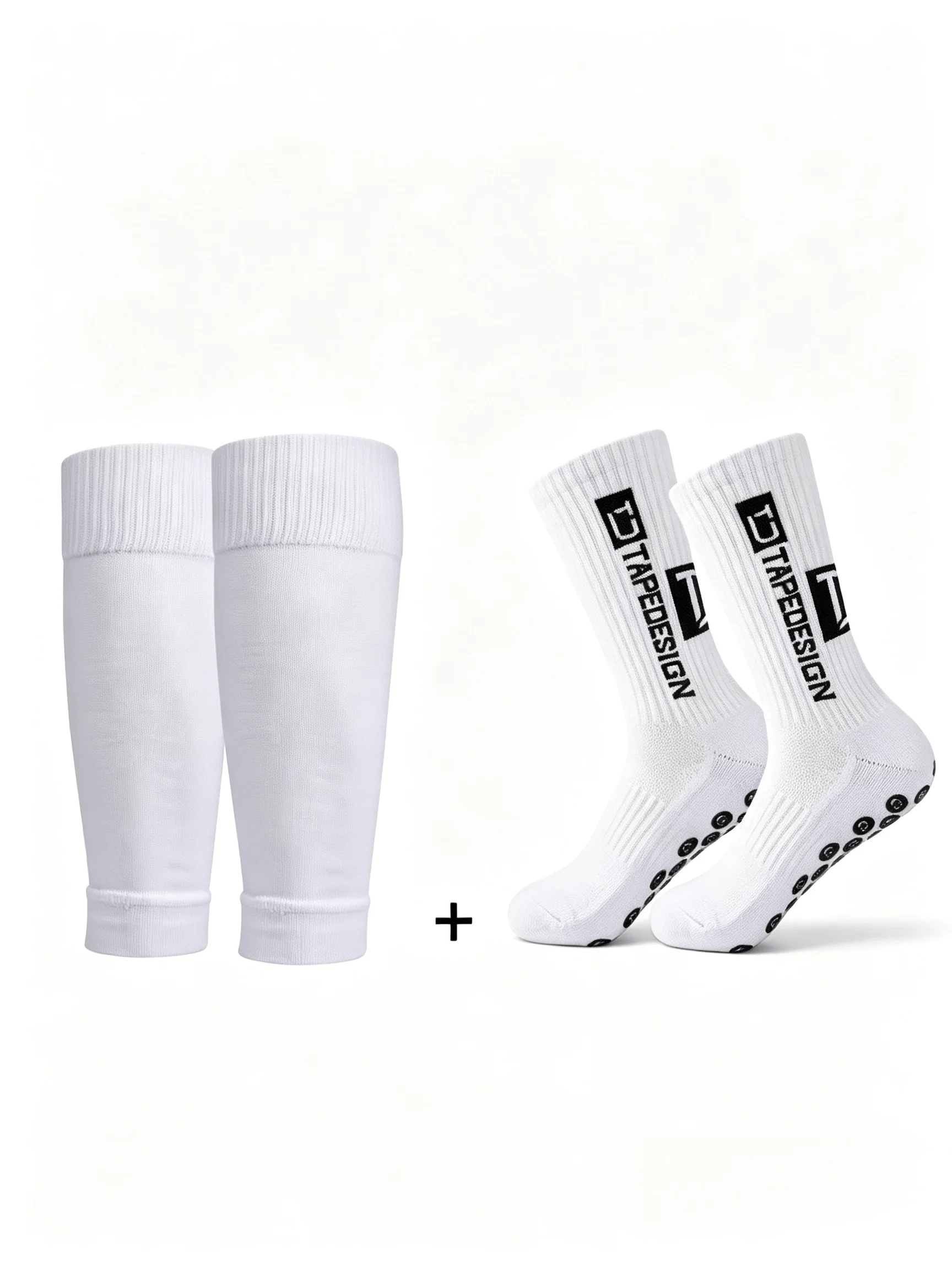 1 set of high-quality adhesive non slip socks and leg guard fixed socks